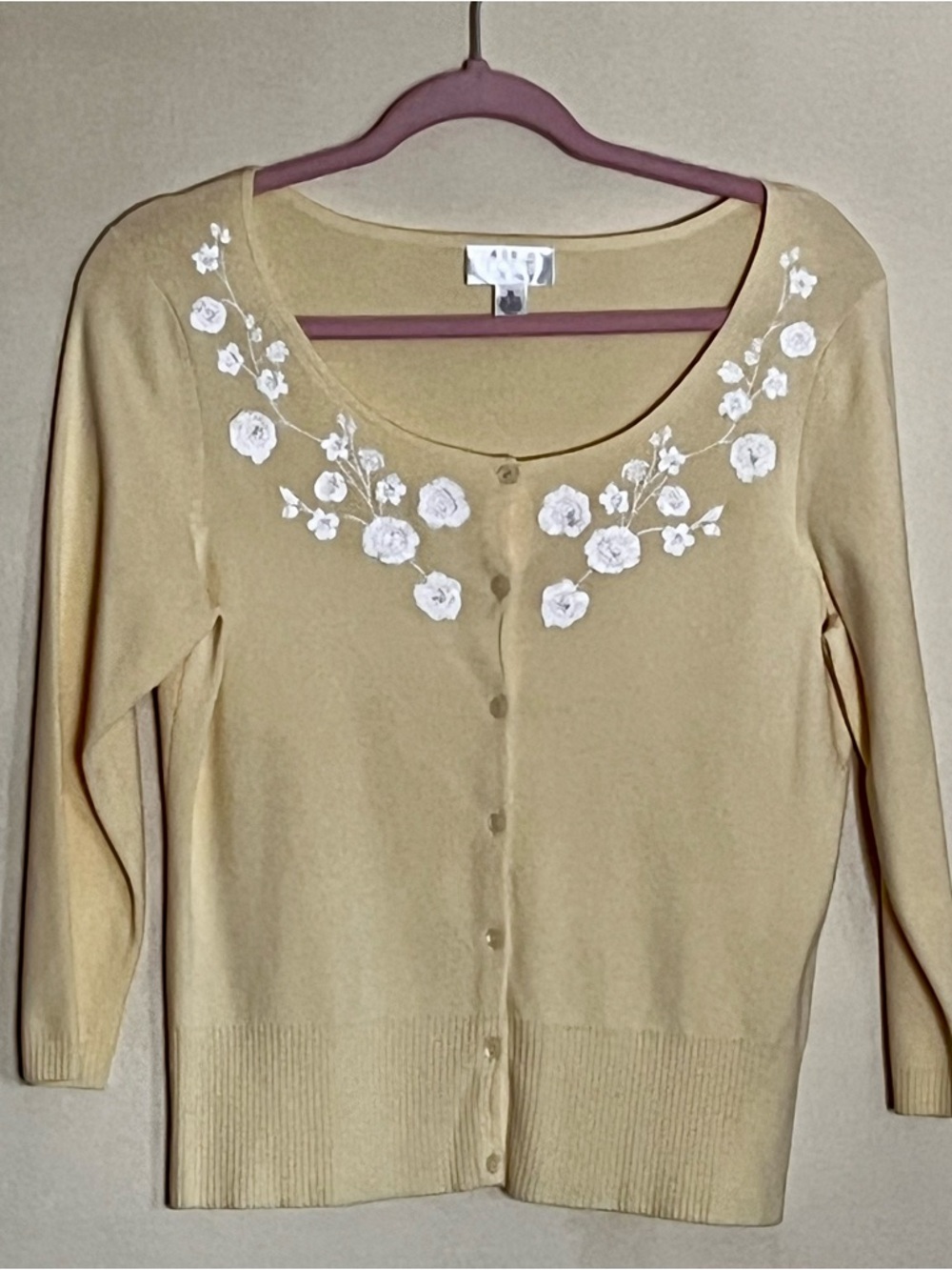 Ann Taylor LOFT cardigan yellow size M